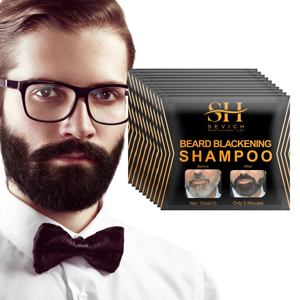Instant Natural Beard Blackening Nourishing Care Shampoo for Men - Image 2