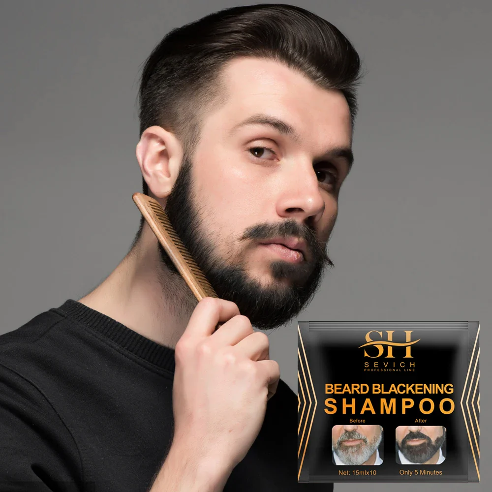 Instant Natural Beard Blackening Nourishing Care Shampoo for Men - Image 3