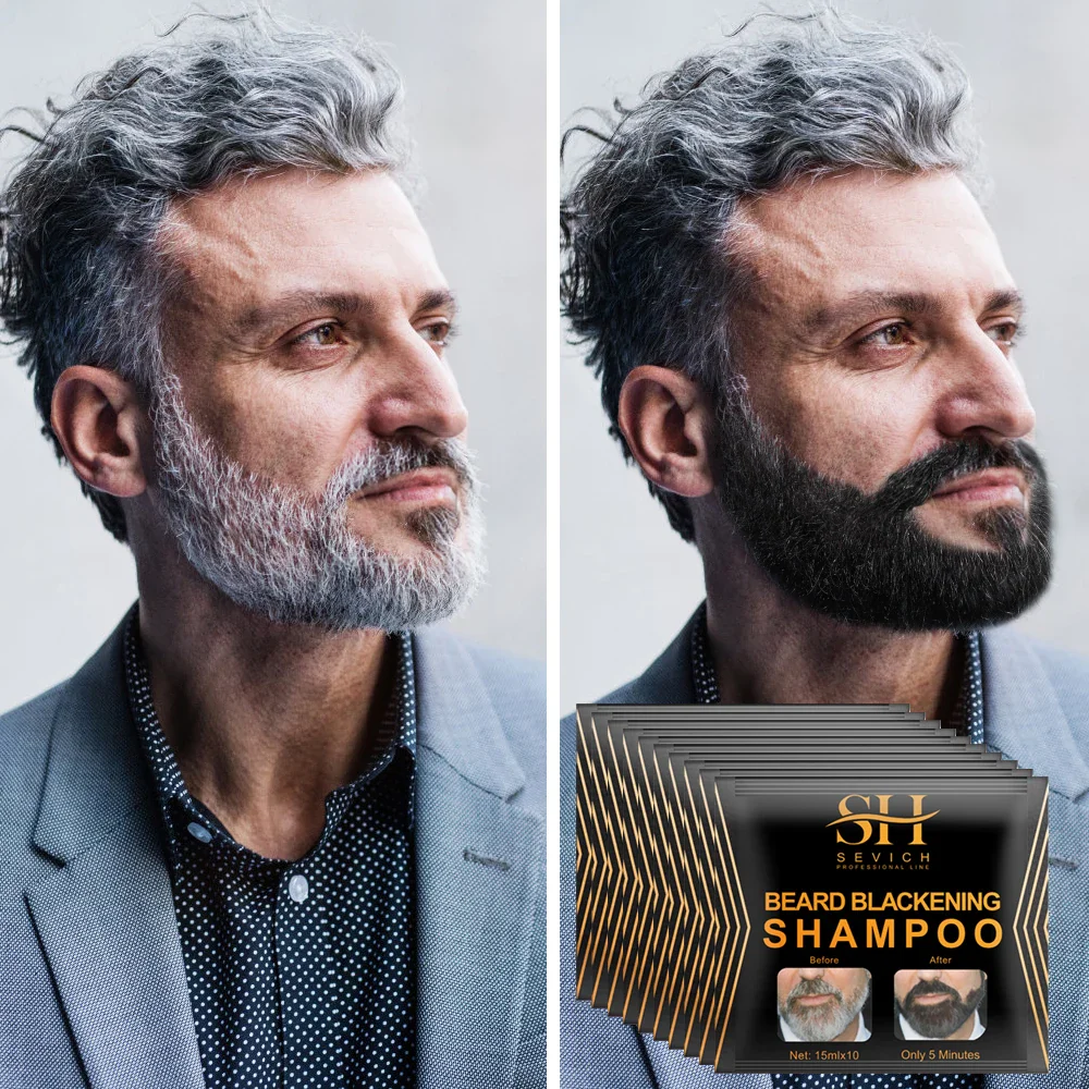 Instant Natural Beard Blackening Nourishing Care Shampoo for Men - Image 4