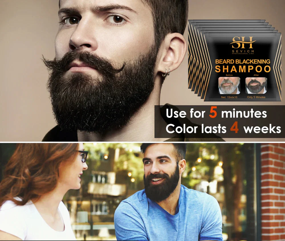 Instant Natural Beard Blackening Nourishing Care Shampoo for Men - Image 5