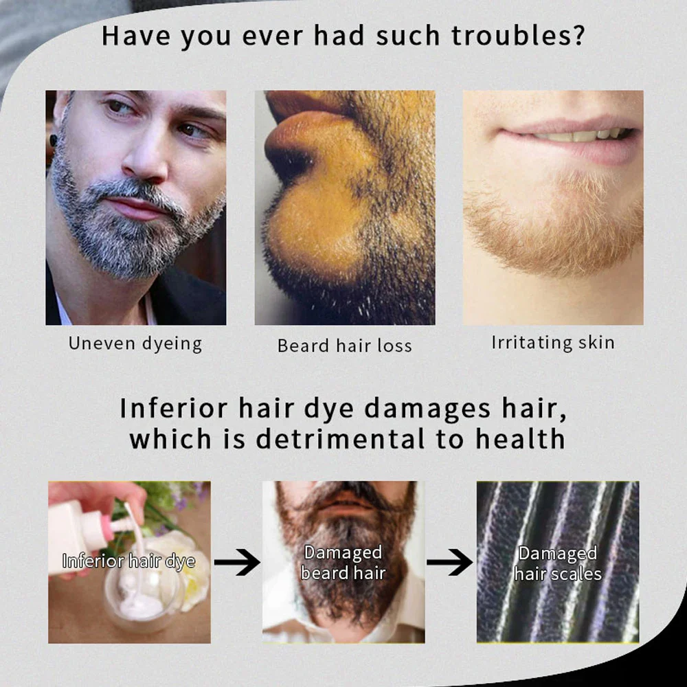 Instant Natural Beard Blackening Nourishing Care Shampoo for Men - Image 6