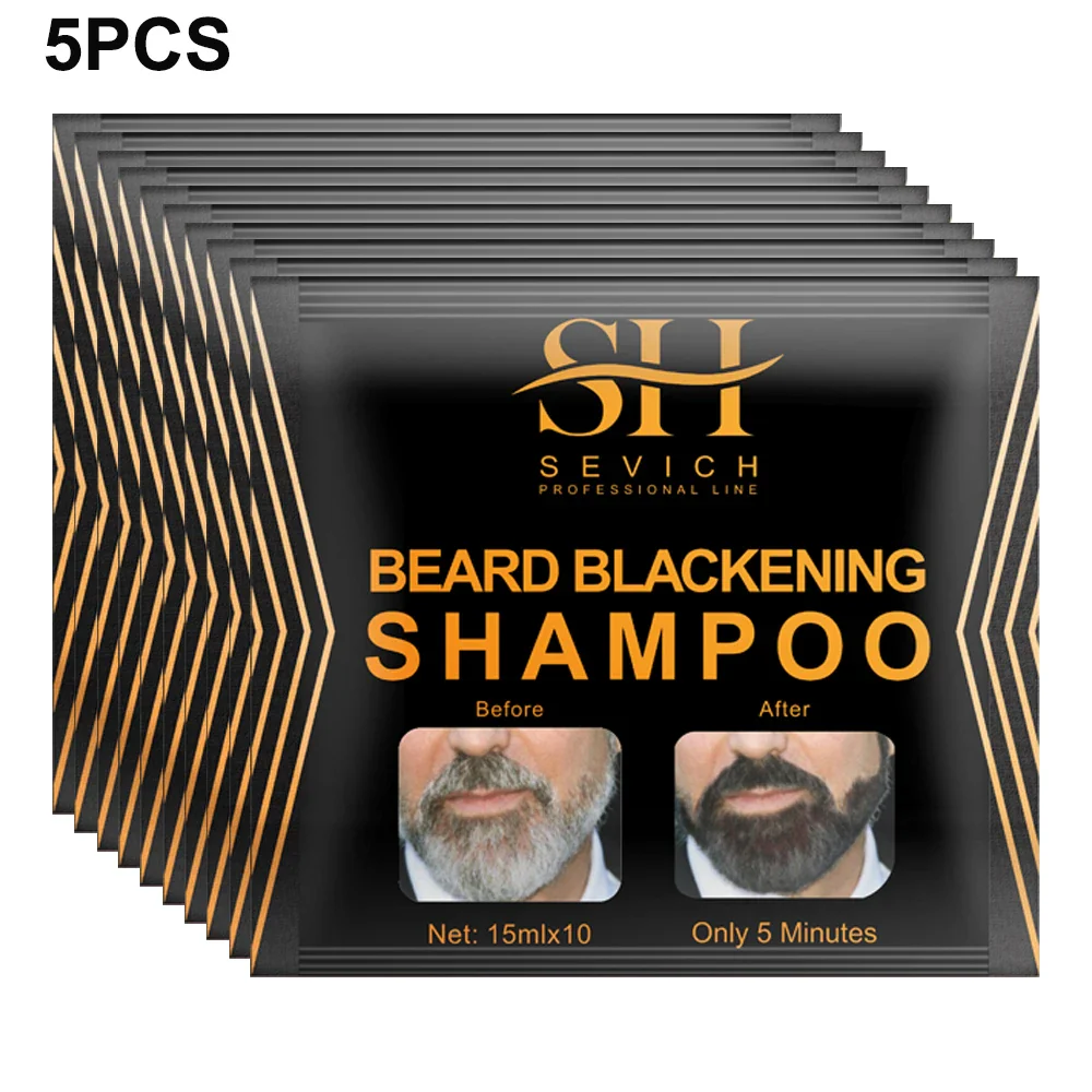 Instant Natural Beard Blackening Nourishing Care Shampoo for Men - Image 8