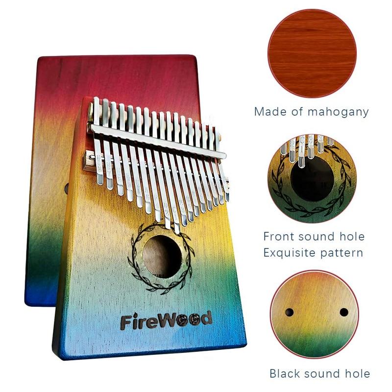 17 Keys Mahogany Kalimba Musical Instrument - Image 11