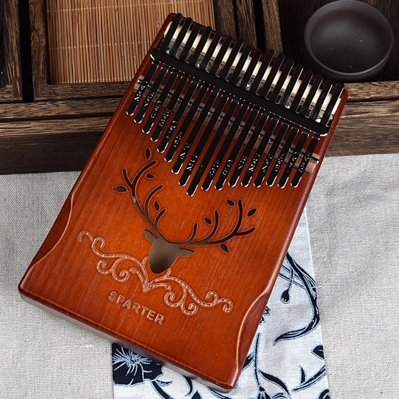 17 Keys Mahogany Kalimba Musical Instrument - Image 16