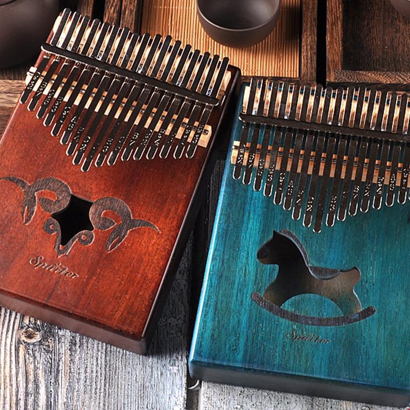 17 Keys Mahogany Kalimba Musical Instrument - Image 20