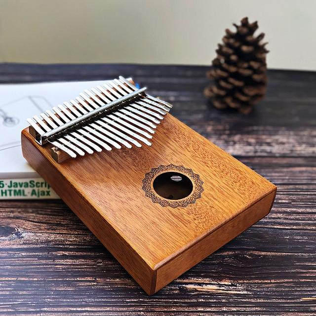 17 Keys Mahogany Kalimba Musical Instrument - Image 3