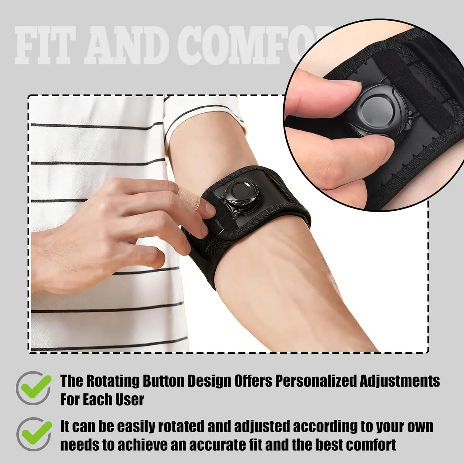 BOA-Style Closure One-Hand Adjustment Even Compression Elbow Brace - Image 10