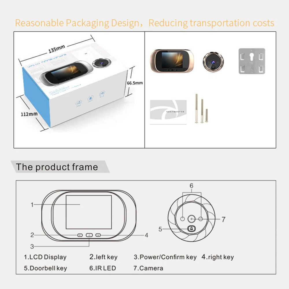 2 in 1 Smart LCD Video Doorbell Eye - Image 3