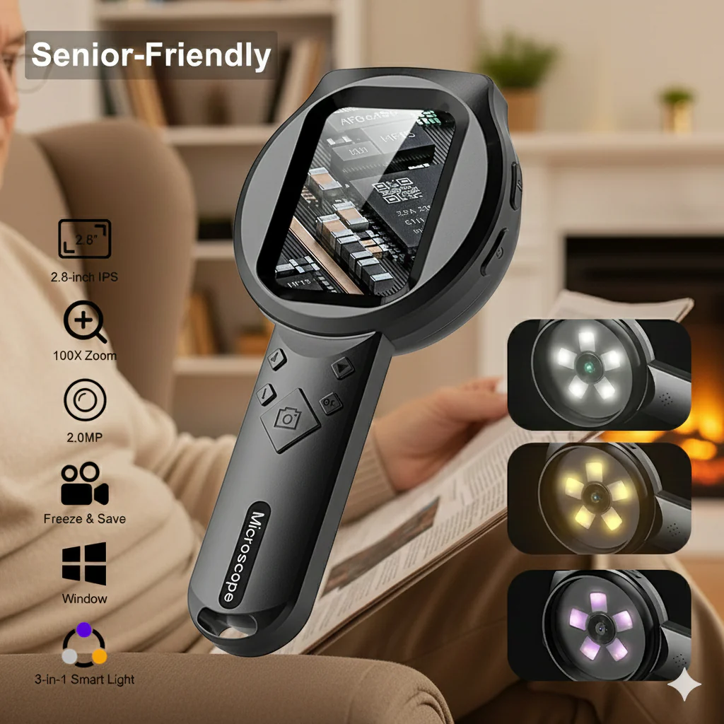 EasyRead HD 2.8'' IPS Anti-Glare Senior-Friendly 100X Digital Magnifier - Image 14