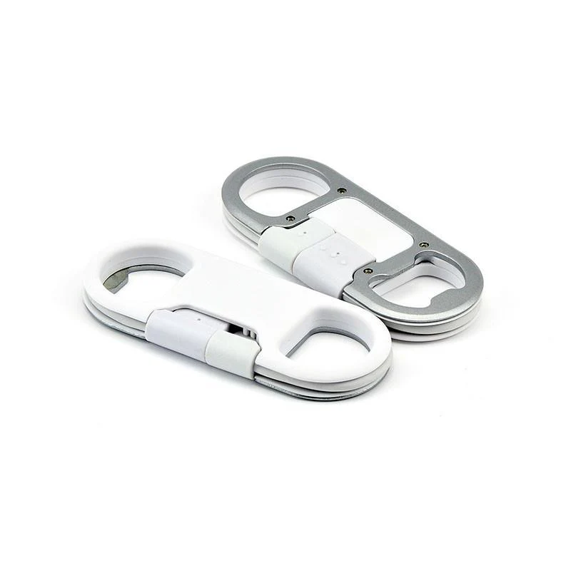 2 in 1 -Bottle Opener Keychain USB Charge Cable for iPhone & Andro - Image 4