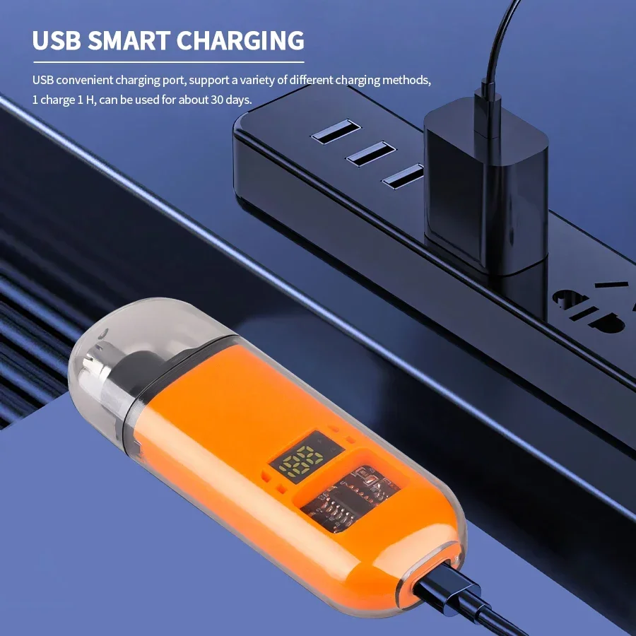 Professional 2 In 1 Rechargeable Ear & Nose Hair Trimmer Clipper with Battery Display - Image 11