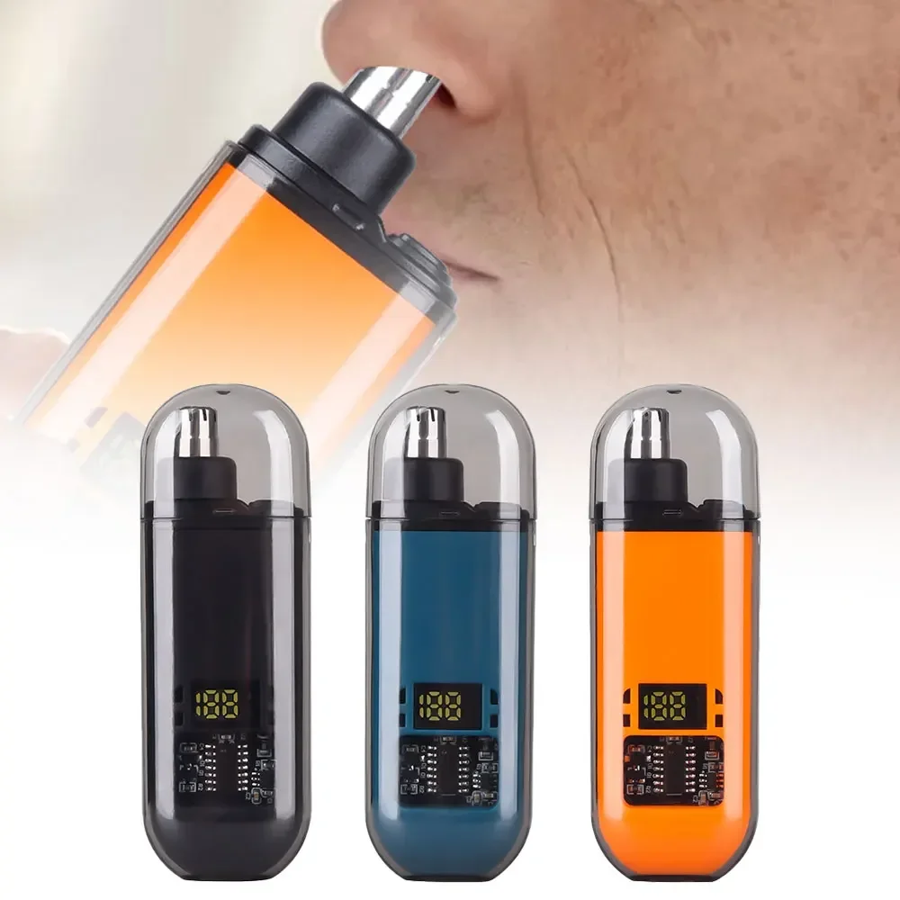 Professional 2 In 1 Rechargeable Ear & Nose Hair Trimmer Clipper with Battery Display - Image 2
