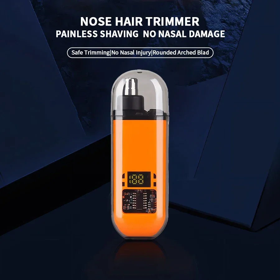 Professional 2 In 1 Rechargeable Ear & Nose Hair Trimmer Clipper with Battery Display - Image 7