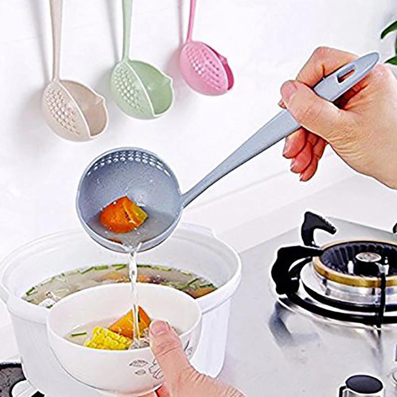 2 in 1 Long Handle Soup Filter-Spoon - Image 3