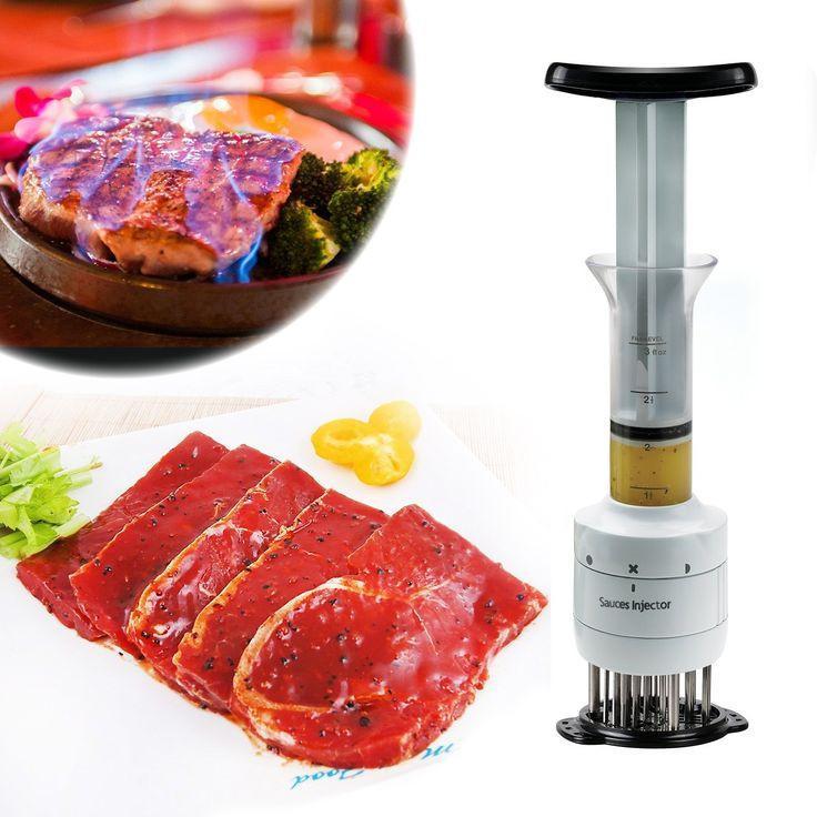 2 IN 1 Meat Tenderizer Needle & Meat Marinade Injector