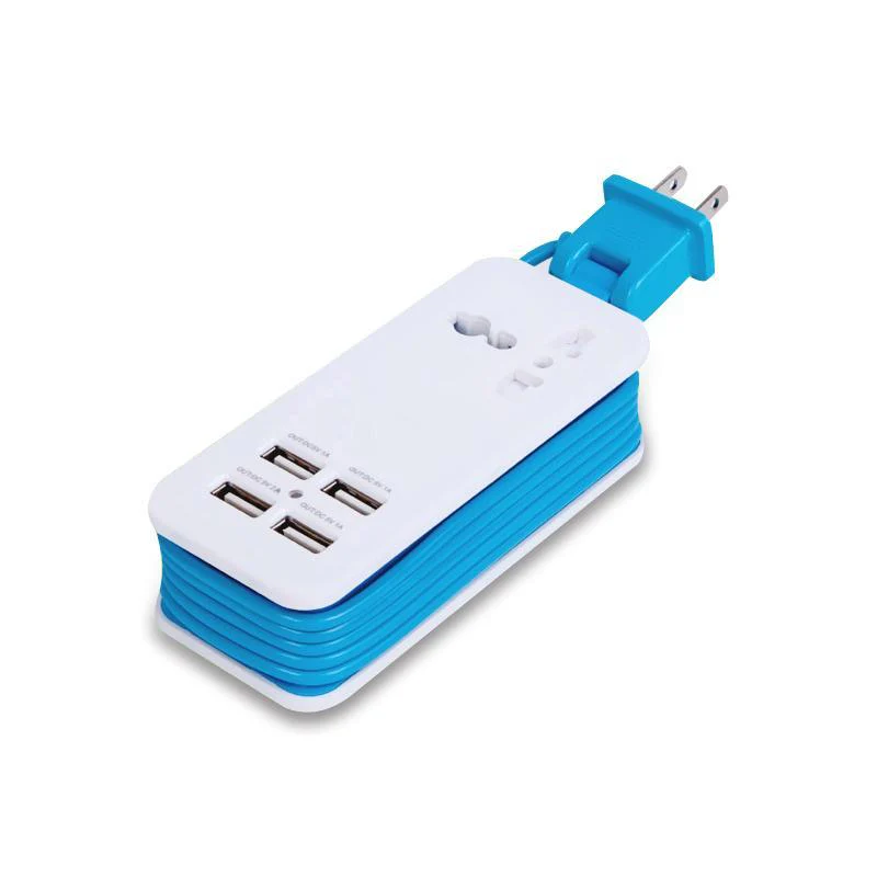 2-IN-1 Travel Adapter - 4 USB Hub & Extension Cord - Image 3