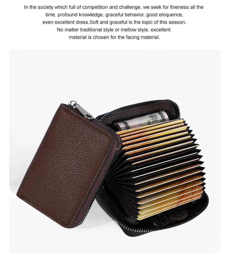 Multi Slot Korean Style 20 Cards Compact Wallet for Men - Image 8