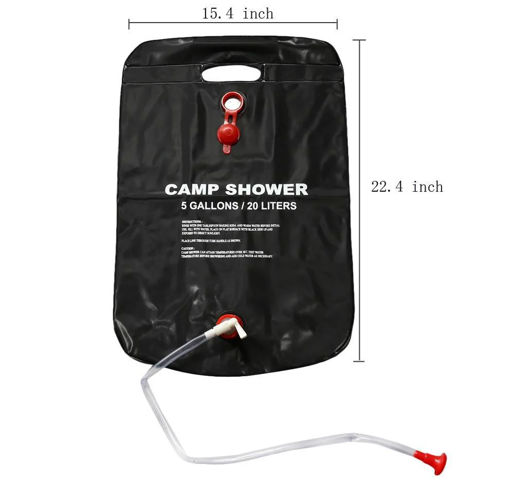 20L / 5 Gallons Solar Energy-Heated Camp Shower Bag - Image 5