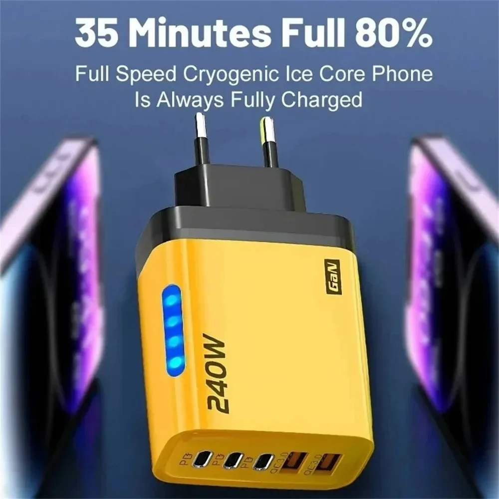 240W High-Speed 5-Port GaN Technology Intelligent Wall Charger - Image 11