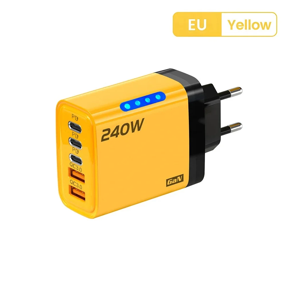 240W High-Speed 5-Port GaN Technology Intelligent Wall Charger - Image 14