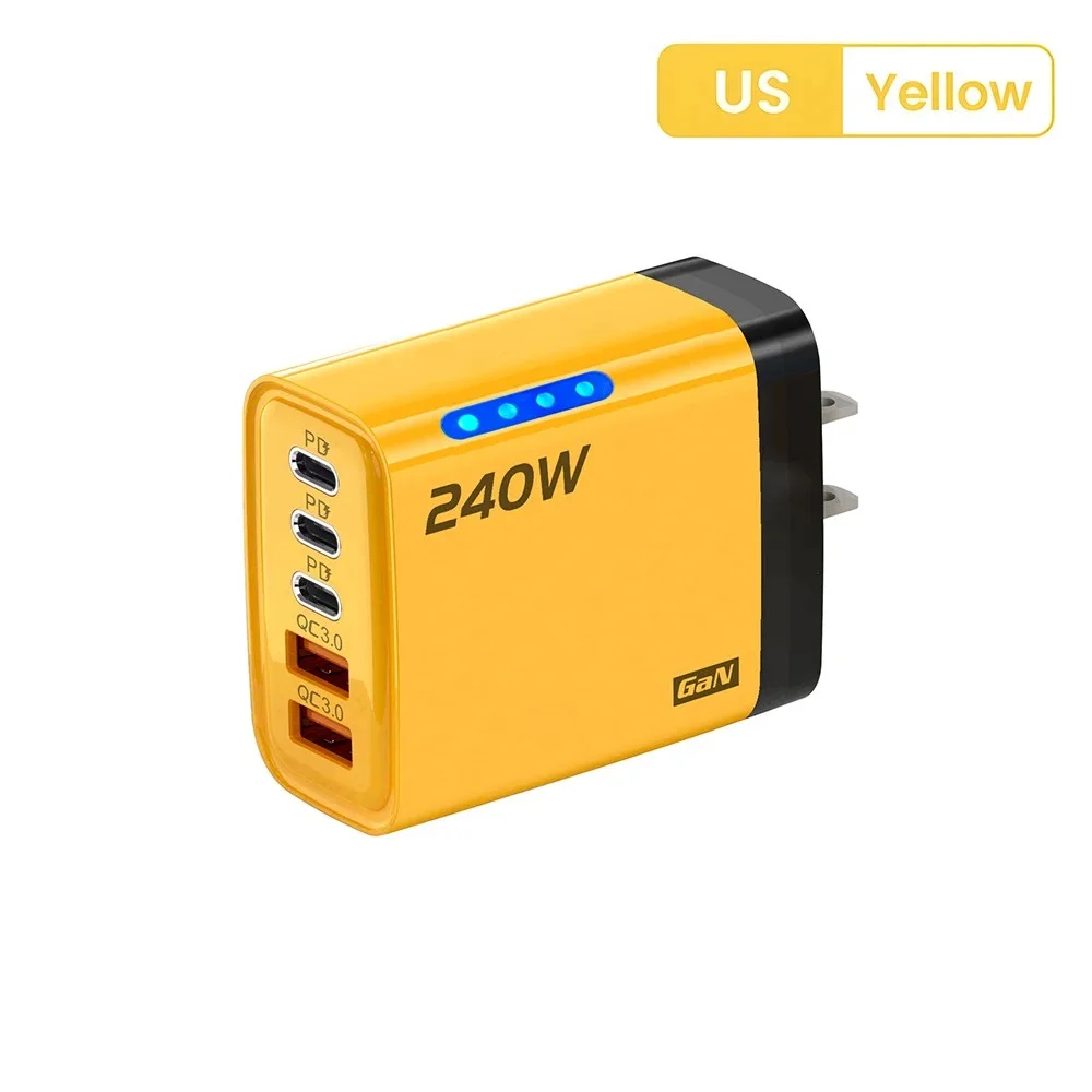 240W High-Speed 5-Port GaN Technology Intelligent Wall Charger - Image 17