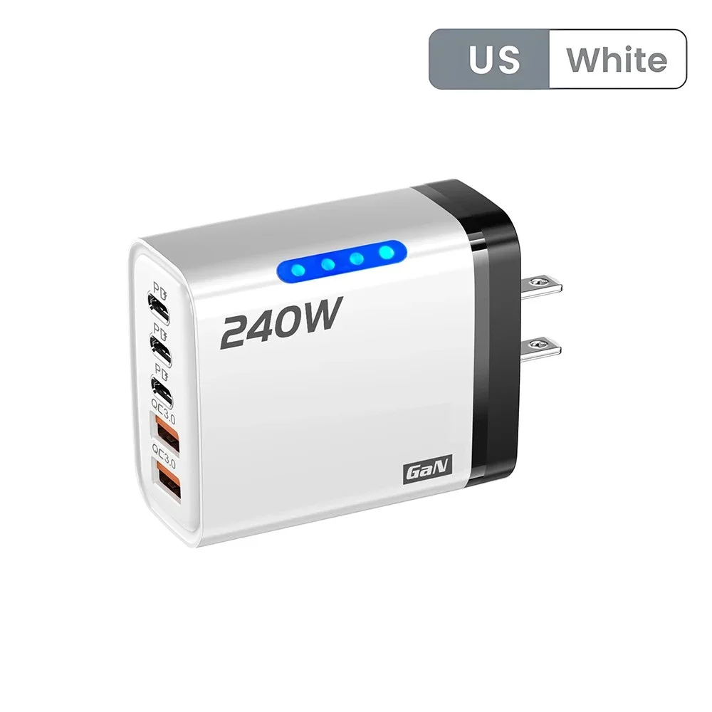 240W High-Speed 5-Port GaN Technology Intelligent Wall Charger - Image 25
