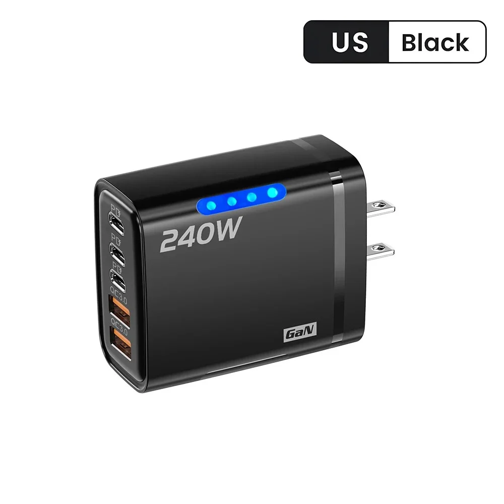 240W High-Speed 5-Port GaN Technology Intelligent Wall Charger - Image 27