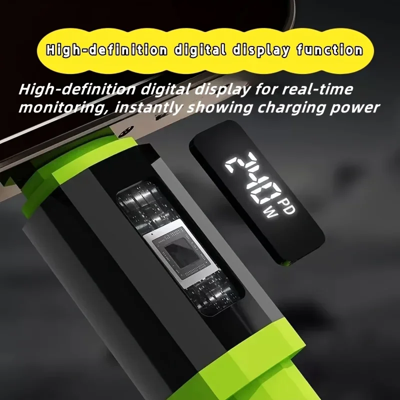 Super Fast 240W 6A High-Power Universal Charging / Data Cable With HD Digital Display - Image 12