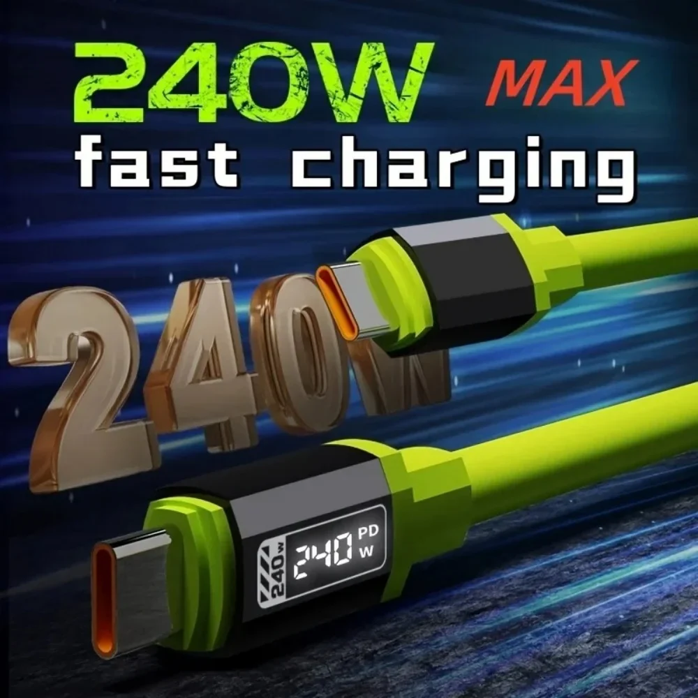 Super Fast 240W 6A High-Power Universal Charging / Data Cable With HD Digital Display - Image 3