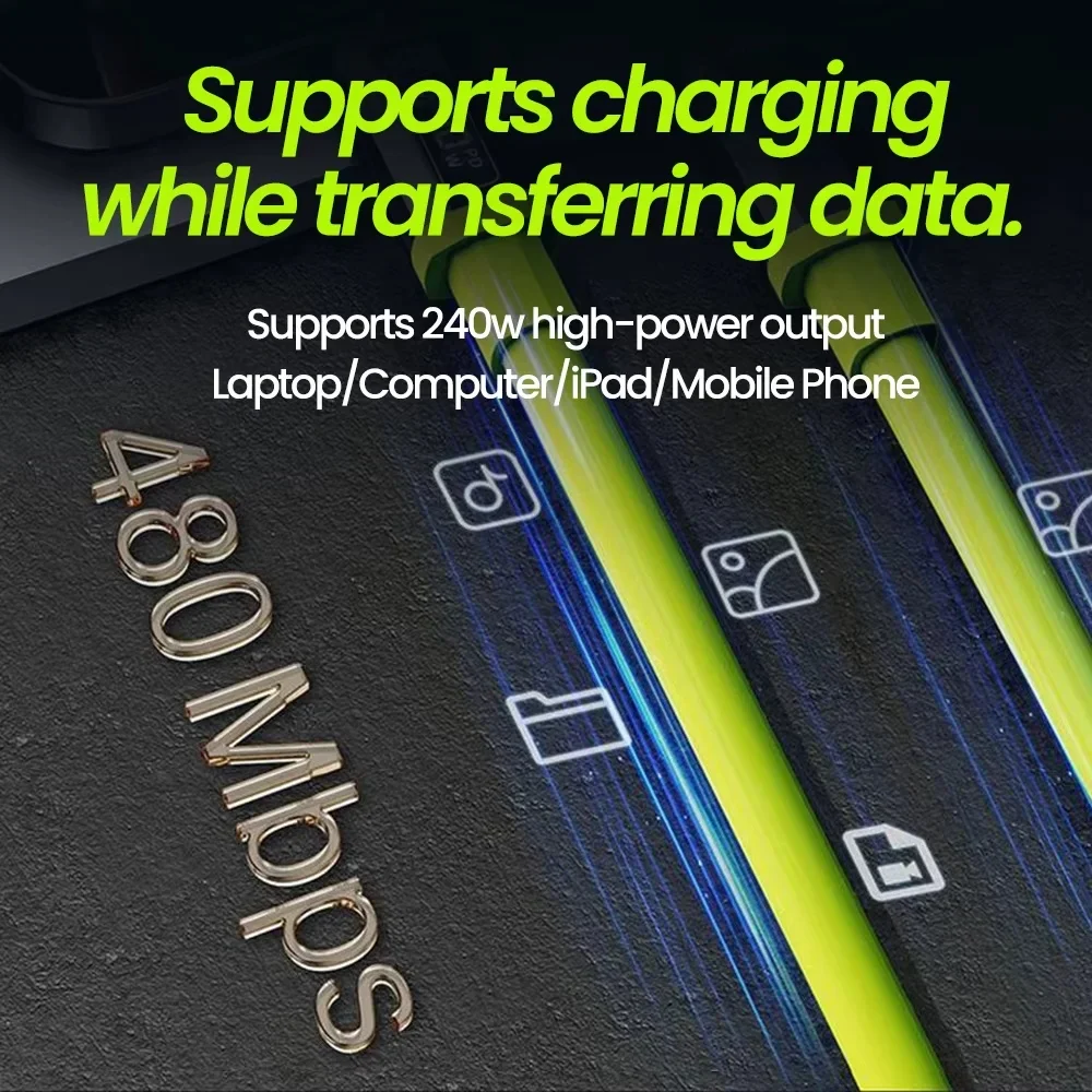 Super Fast 240W 6A High-Power Universal Charging / Data Cable With HD Digital Display - Image 6