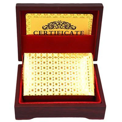 24K Gold Foil Plated Cards With a Wooden Box - Image 11