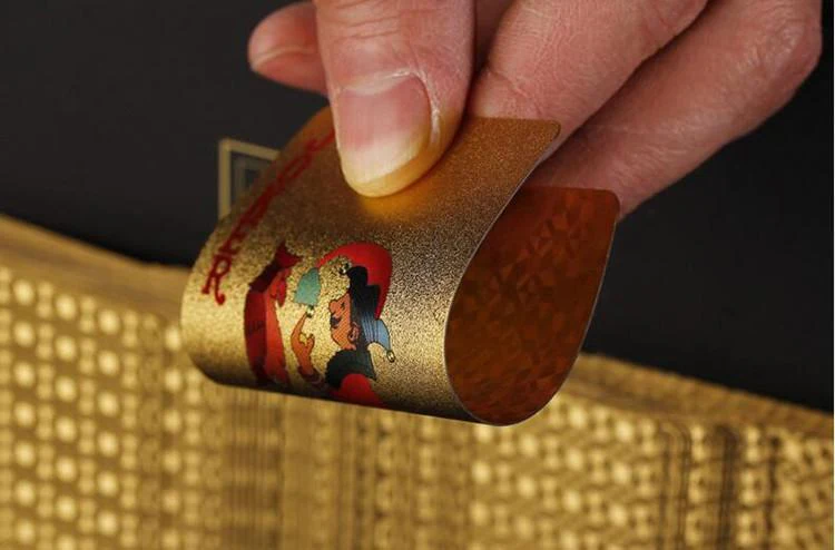 24K Gold Foil Plated Cards With a Wooden Box - Image 5