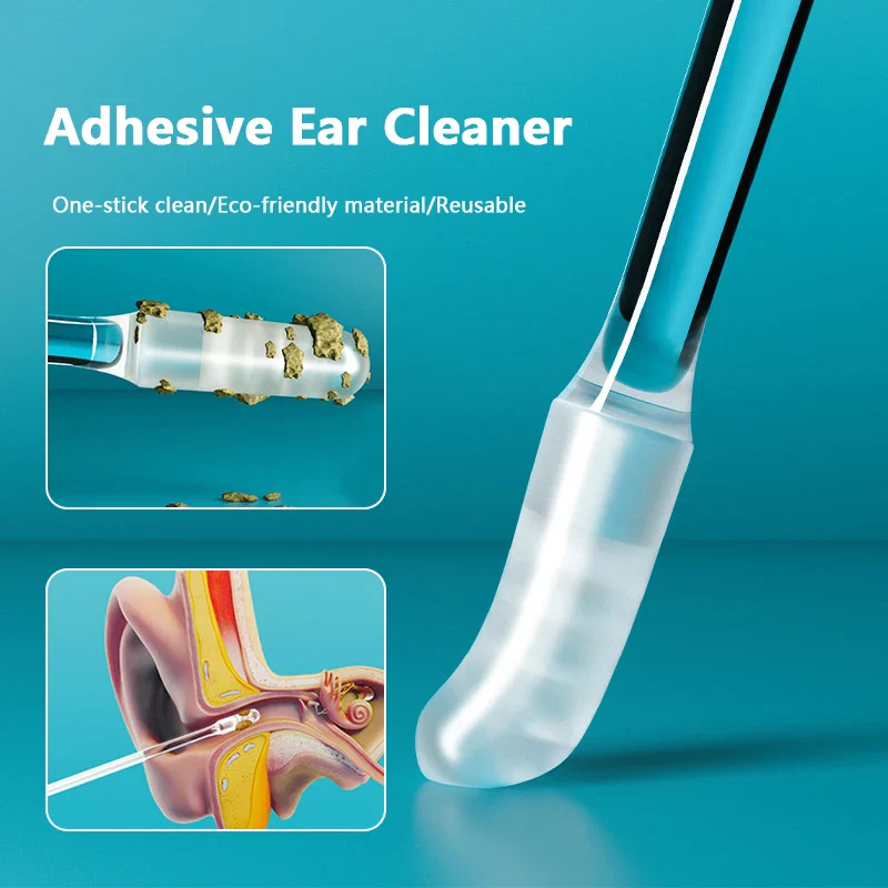 Japanese Reusable Soft Silicone Sticky Wax Removal Ear Swabs (24pcs/box) - Image 3