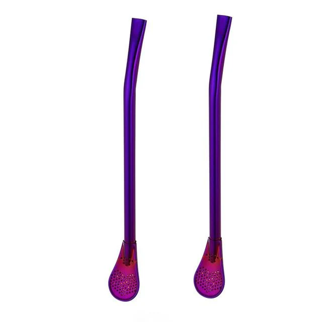 Stainless Steel 2 in 1 Spoon Straw (2pcs set) - Image 10