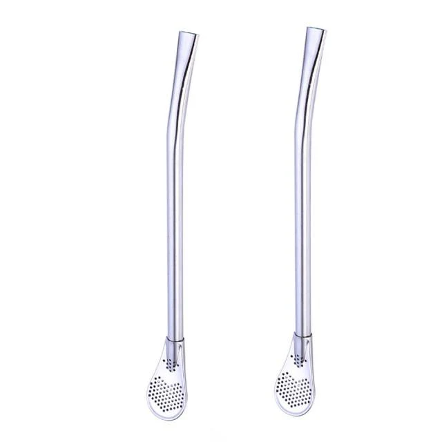 Stainless Steel 2 in 1 Spoon Straw (2pcs set) - Image 11