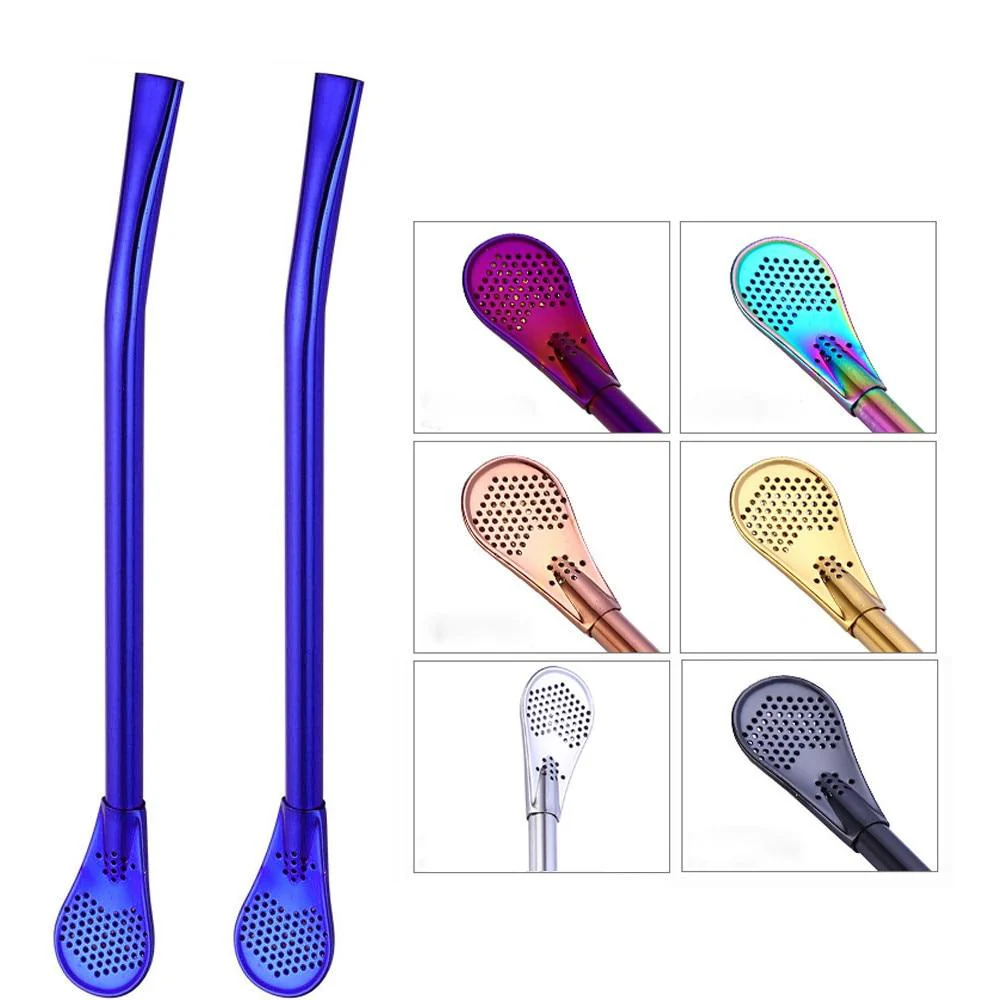 Stainless Steel 2 in 1 Spoon Straw (2pcs set) - Image 3
