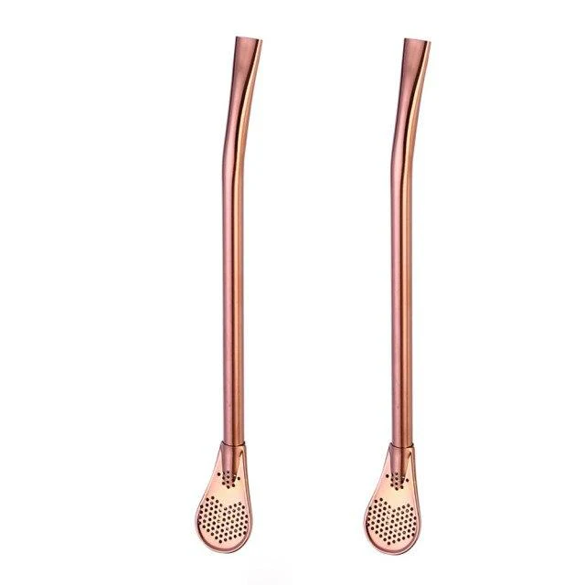 Stainless Steel 2 in 1 Spoon Straw (2pcs set) - Image 4