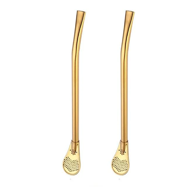 Stainless Steel 2 in 1 Spoon Straw (2pcs set) - Image 8