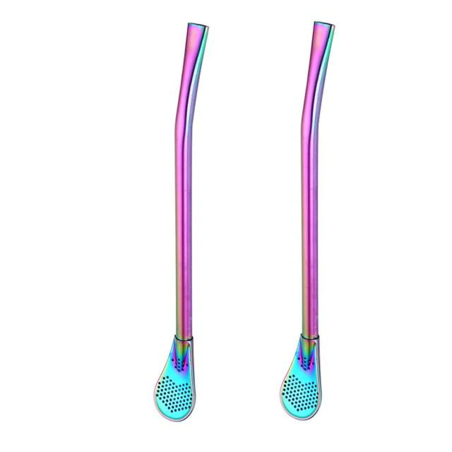 Stainless Steel 2 in 1 Spoon Straw (2pcs set) - Image 9
