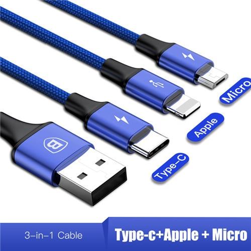 3-IN-1 3A Super Fast Charge Cable (USB+TypeC+iPhone) - Image 12
