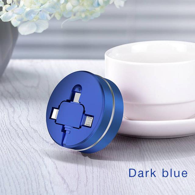 3-in-1 Retractable USB "Cookie" Multi-Charger - Image 3
