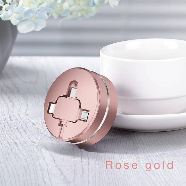 3-in-1 Retractable USB "Cookie" Multi-Charger - Image 4