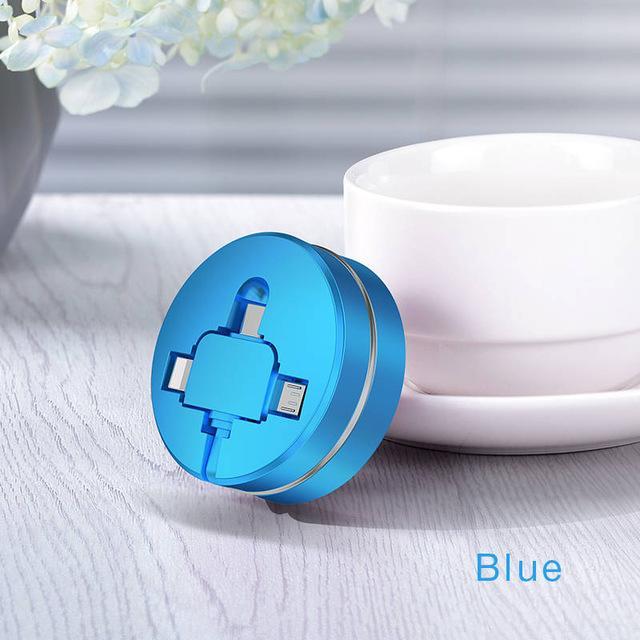 3-in-1 Retractable USB "Cookie" Multi-Charger - Image 6