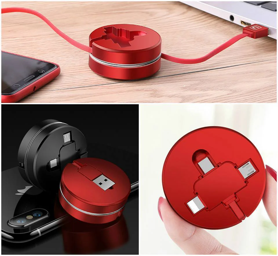 3-in-1 Retractable USB "Cookie" Multi-Charger - Image 7