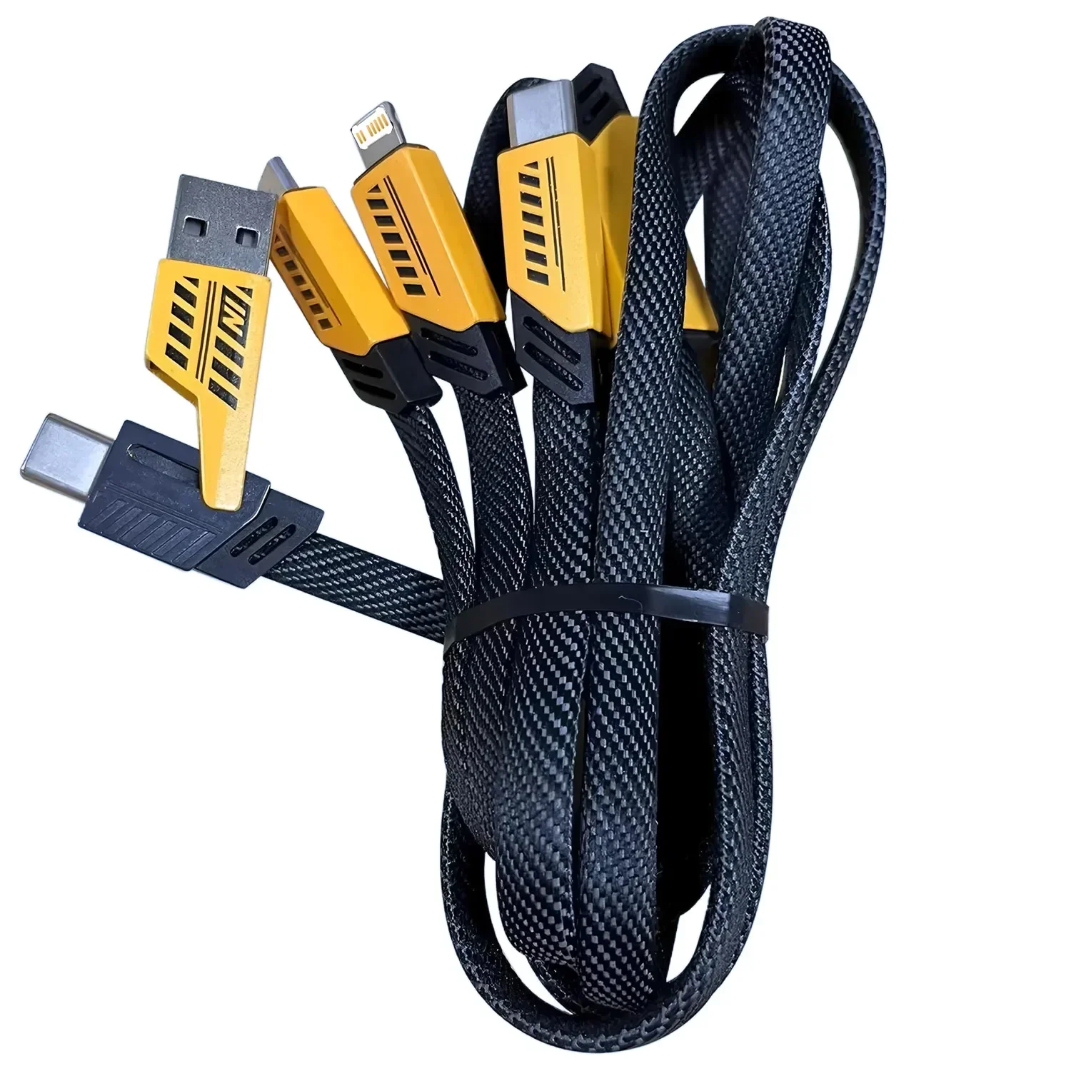 MaxCharge 240W Smart Cable – 3-in-1 Multi-Port with USB & Type-C Dual Input - Image 2