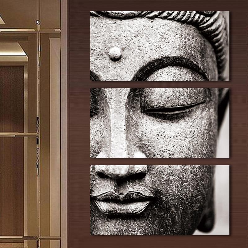 3-Panel Canvas Buddha Wall Art - Image 4