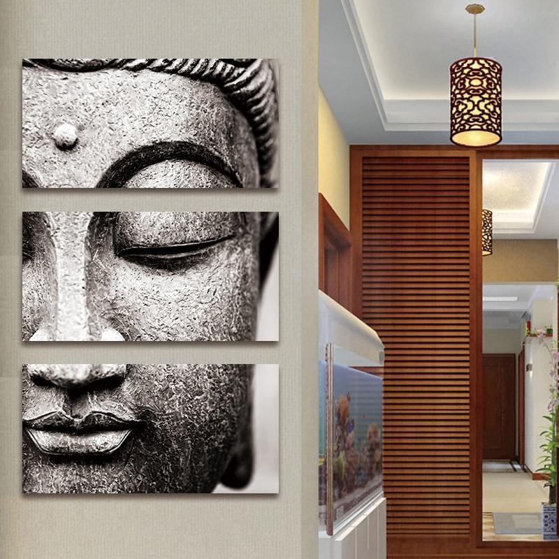 3-Panel Canvas Buddha Wall Art - Image 5