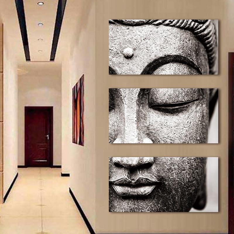 3-Panel Canvas Buddha Wall Art - Image 6