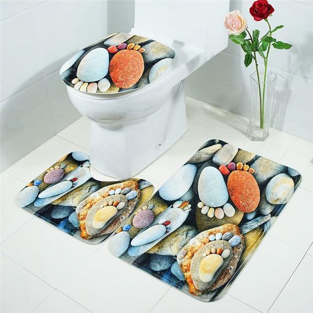 3-pc Anti-Slip Decorative Bathroom Mat Set - Image 10