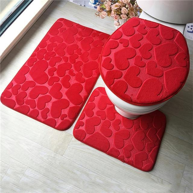 3-pc Anti-Slip Decorative Bathroom Mat Set - Image 18